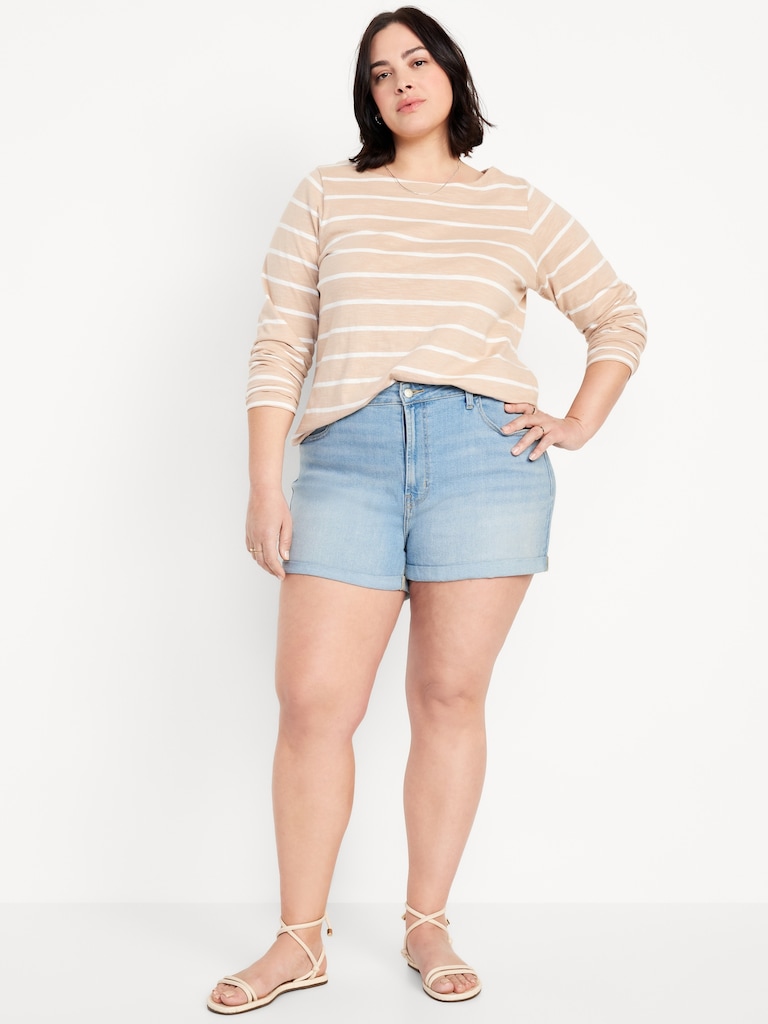 High-Waisted Wow Jean Shorts -- 3-inch inseam