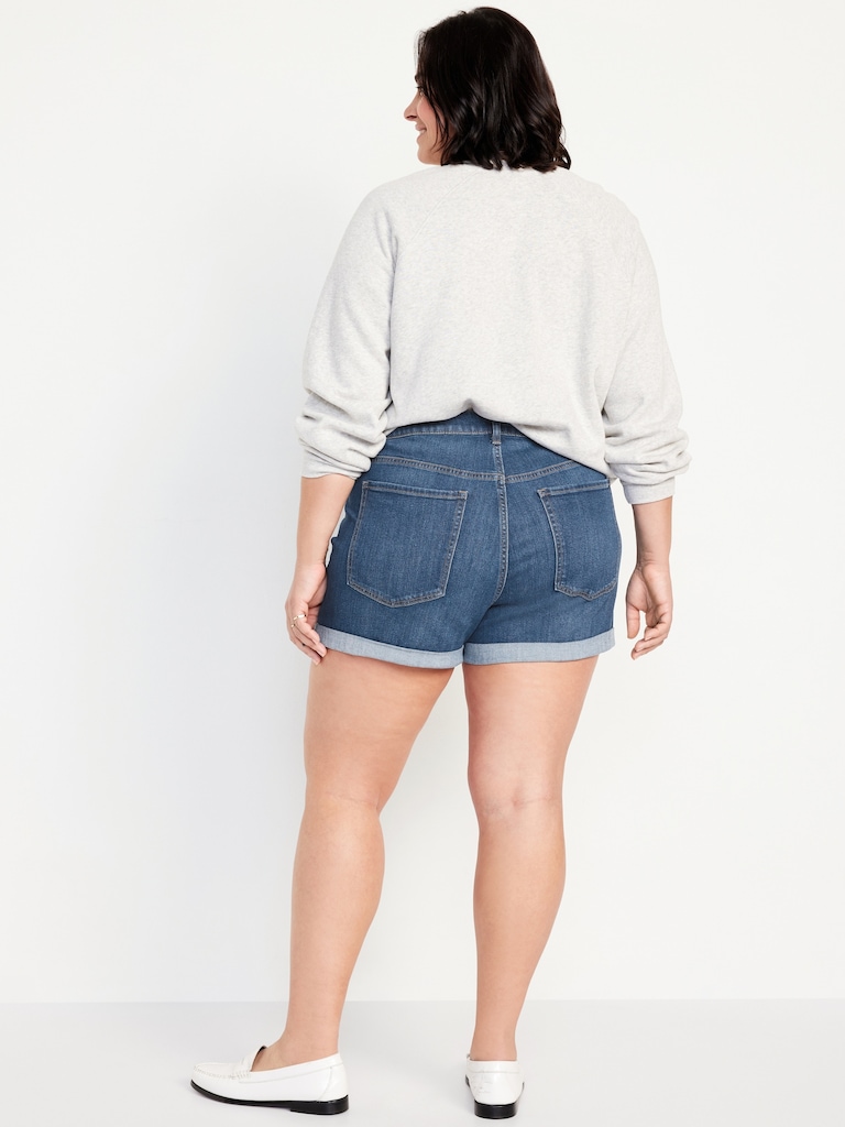 High-Waisted Wow Jean Shorts -- 3-inch inseam