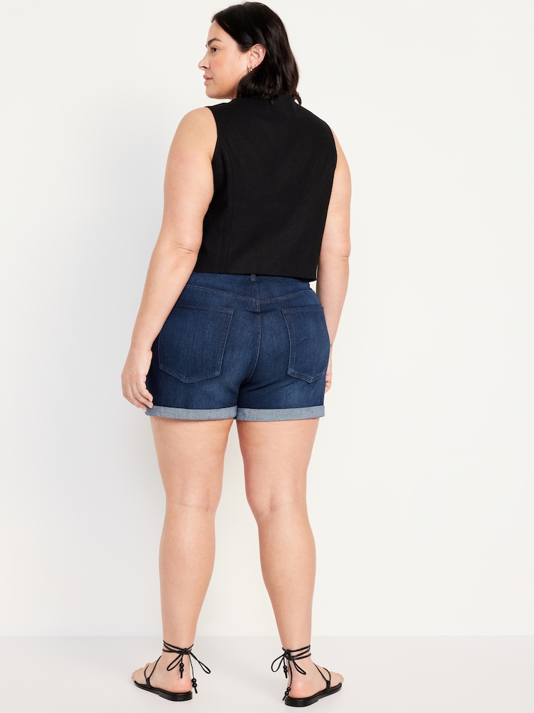 High-Waisted Wow Jean Shorts -- 3-inch inseam