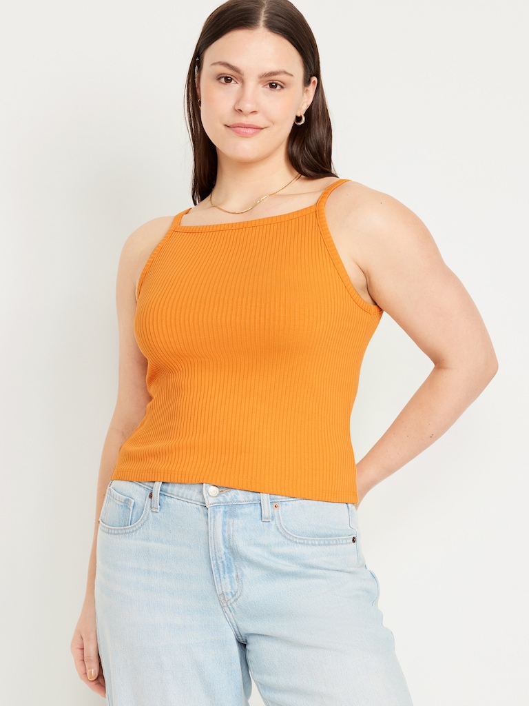 Rib-Knit Cami Tank Top