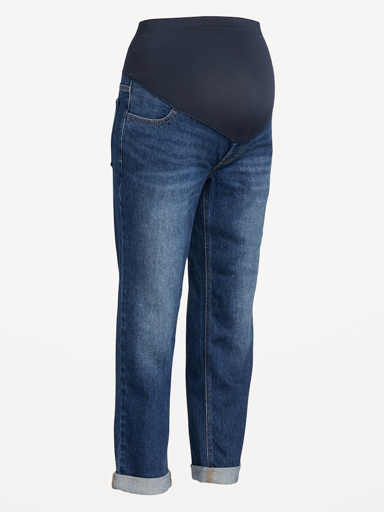 Maternity Full-Panel Wow Boyfriend Jeans