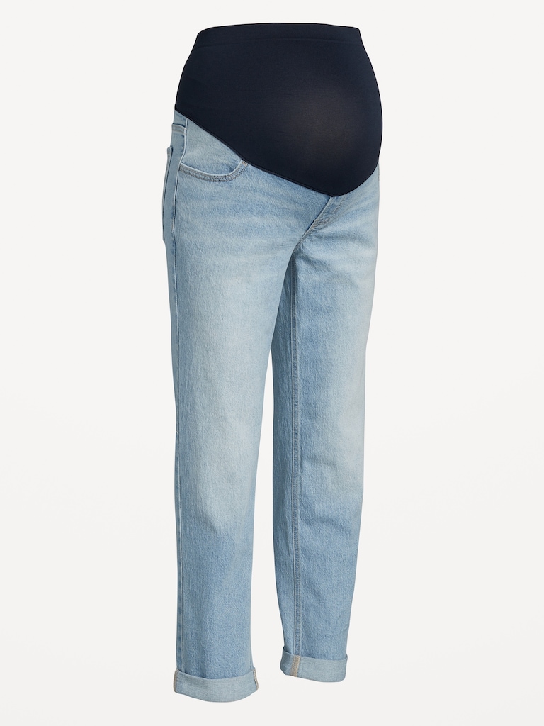 Maternity Full-Panel Wow Boyfriend Jeans