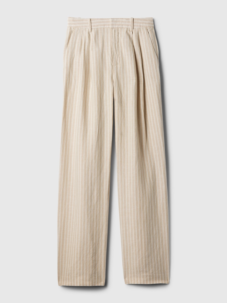 365 High Rise Linen-Cotton Trousers