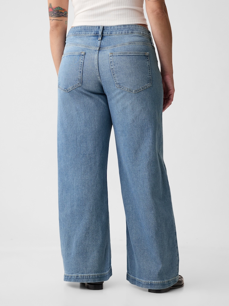 Low Rise Stride Wide-Leg Jeans