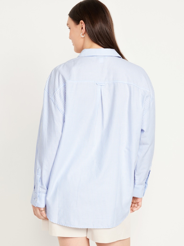 Oversized Button-Down Boyfriend Shirt