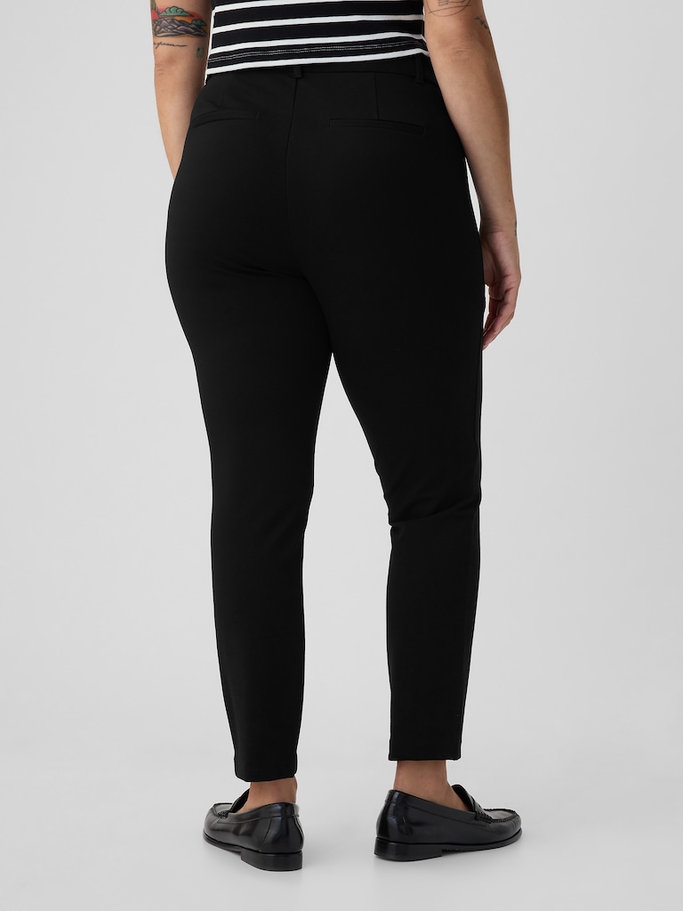 High Rise Double Knit Skinny Pants