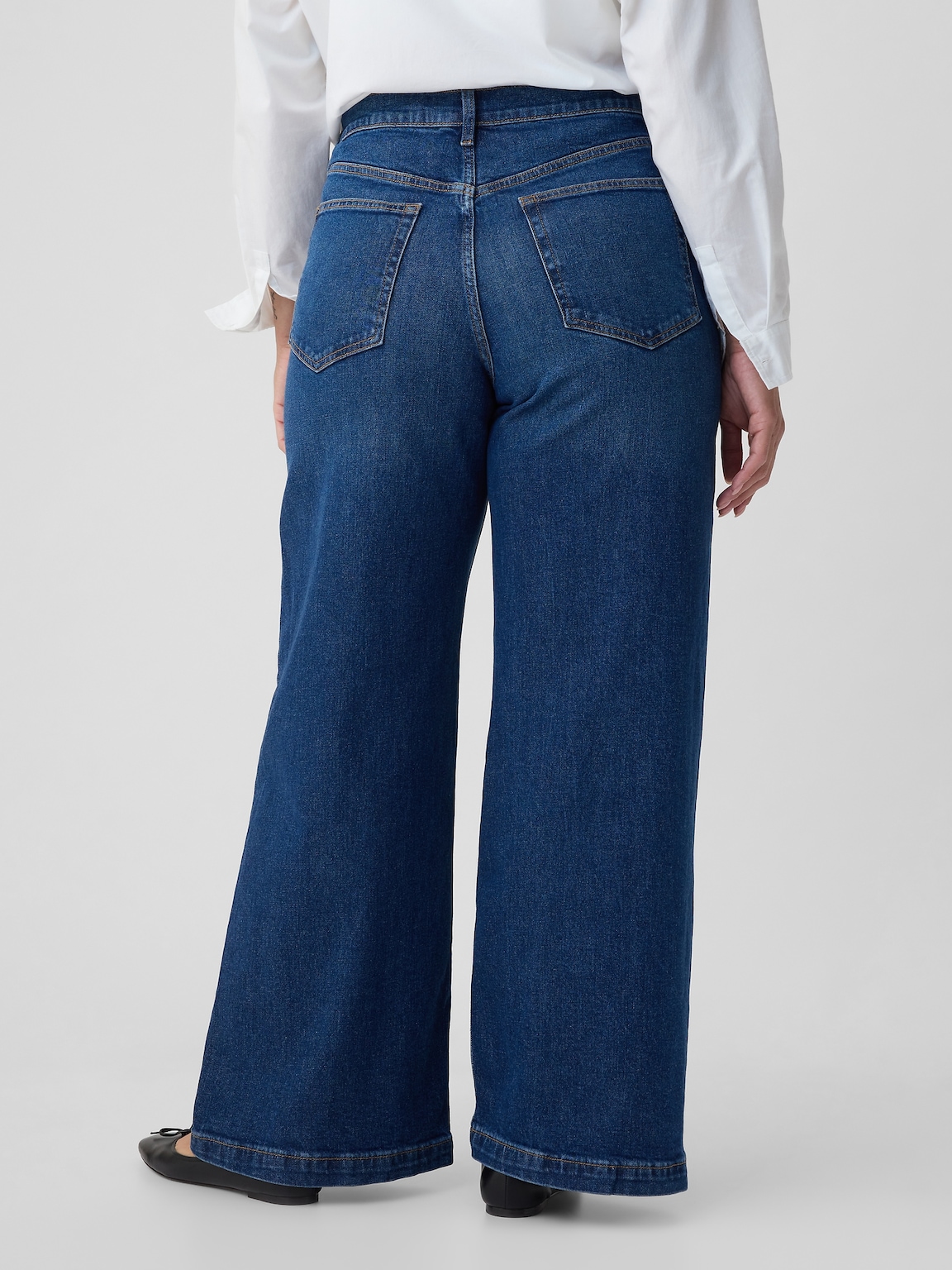 High Rise Stride Wide-Leg Jeans