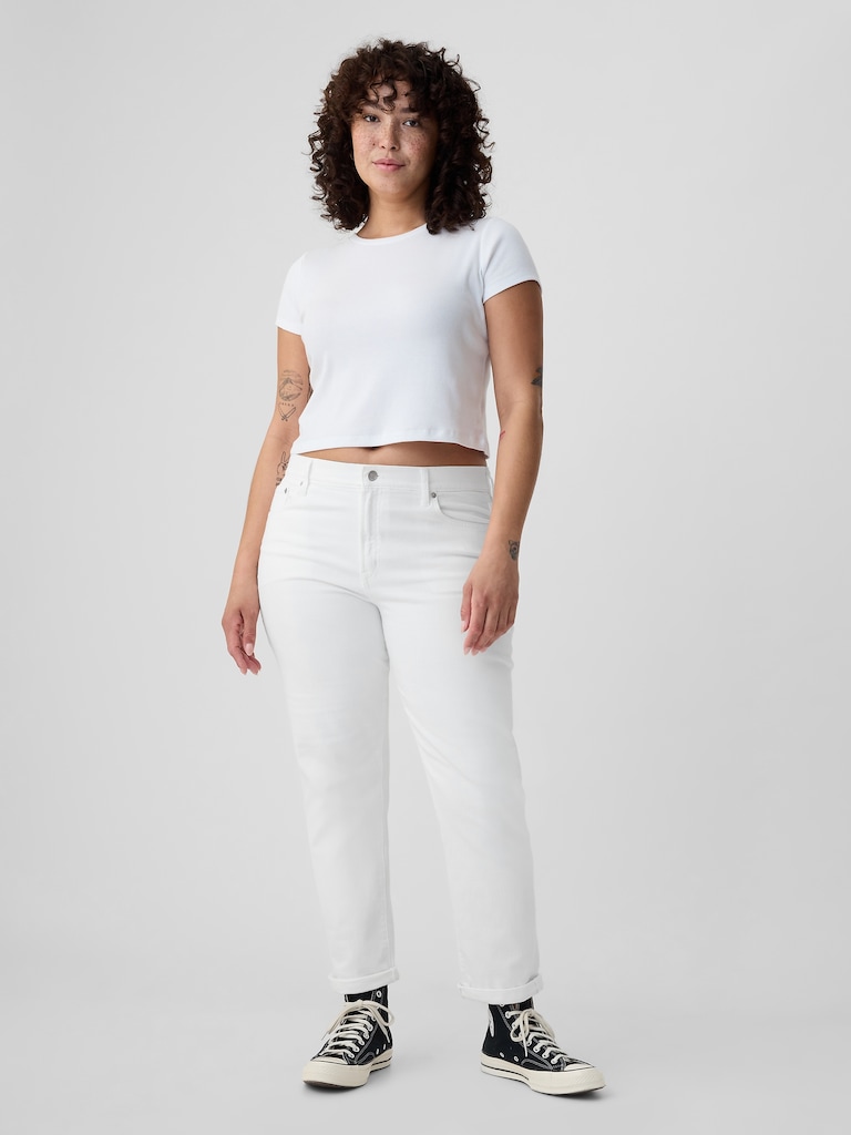 Mid Rise Girlfriend Jeans