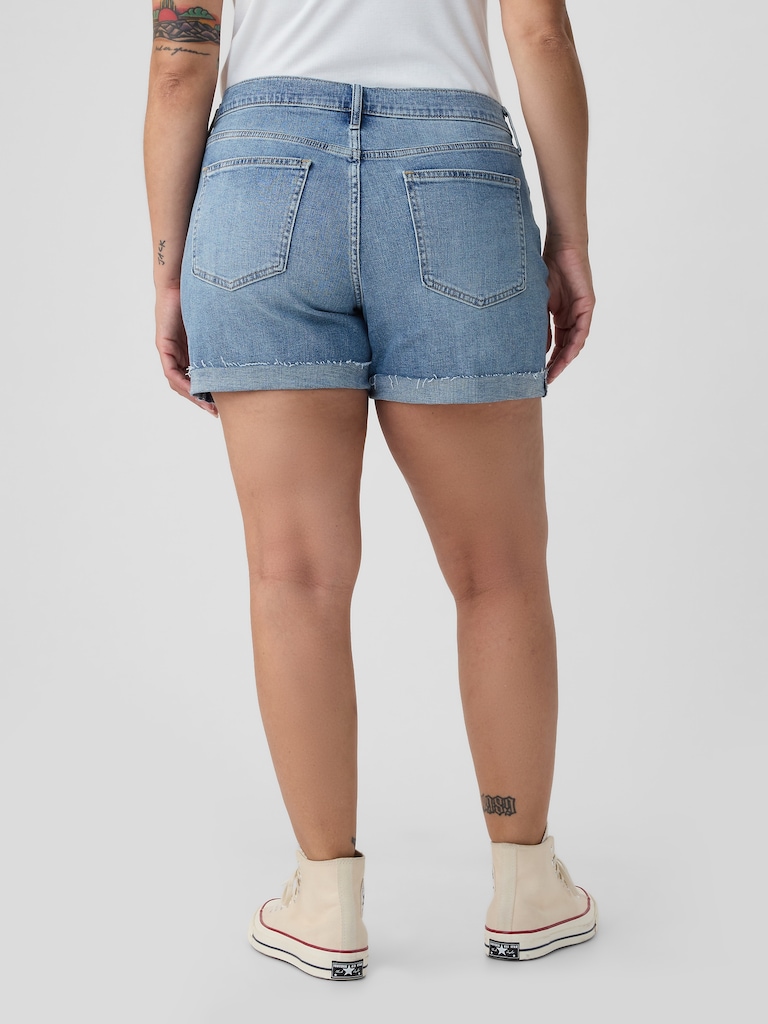 5" Mid Rise Denim Girlfriend Shorts