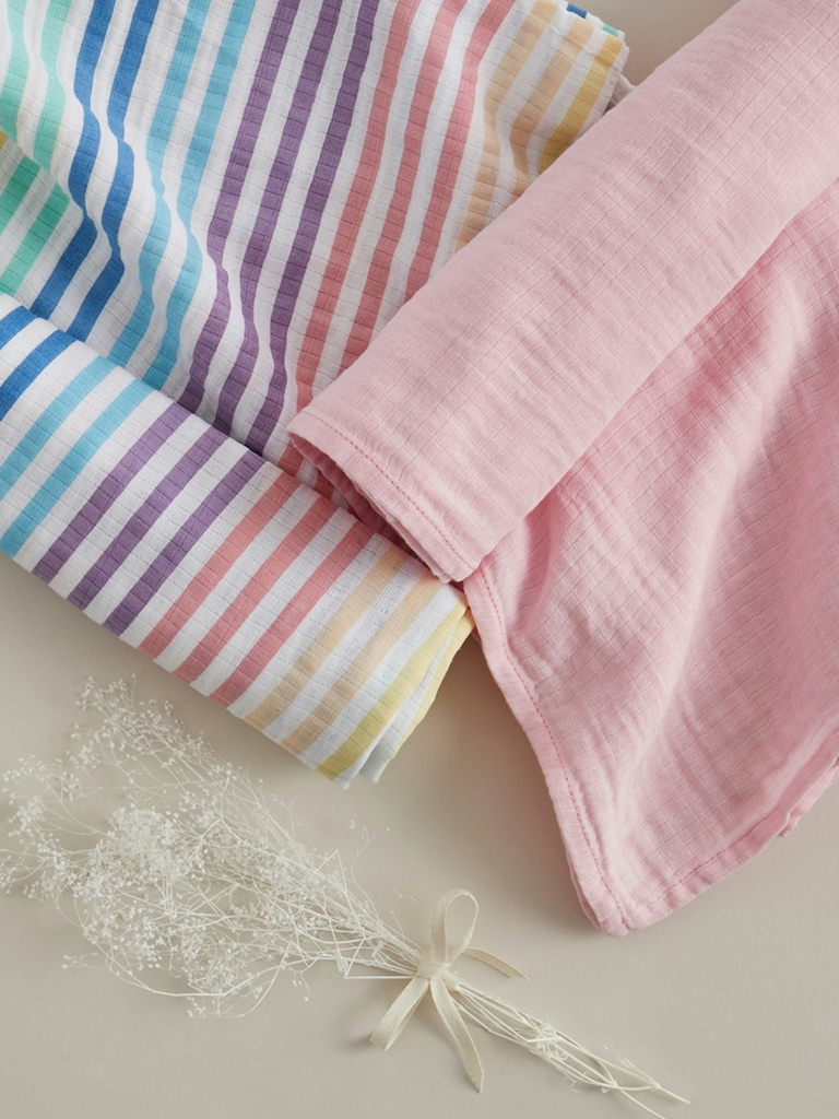 Honest Baby Clothing Two Pack Organic Cotton Swaddle Blankets