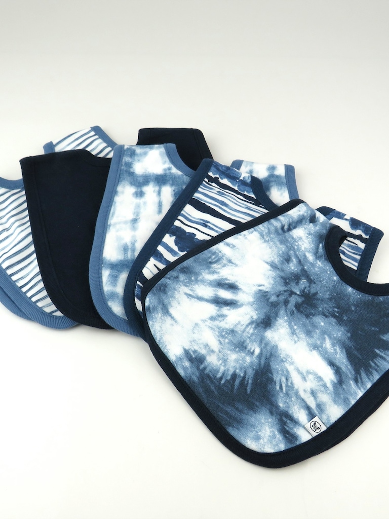 Honest Baby Clothing 5 Pack Organic Cotton Knit 4 In 1 Bib Set