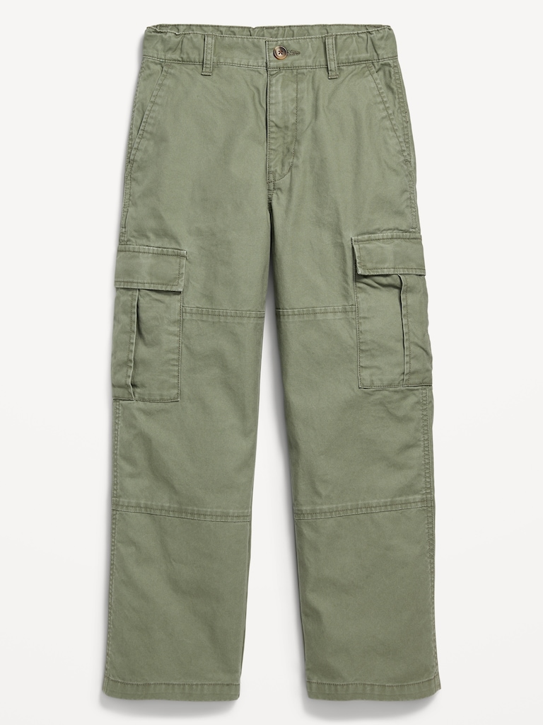 Baggy Non-Stretch Cargo Pants for Boys
