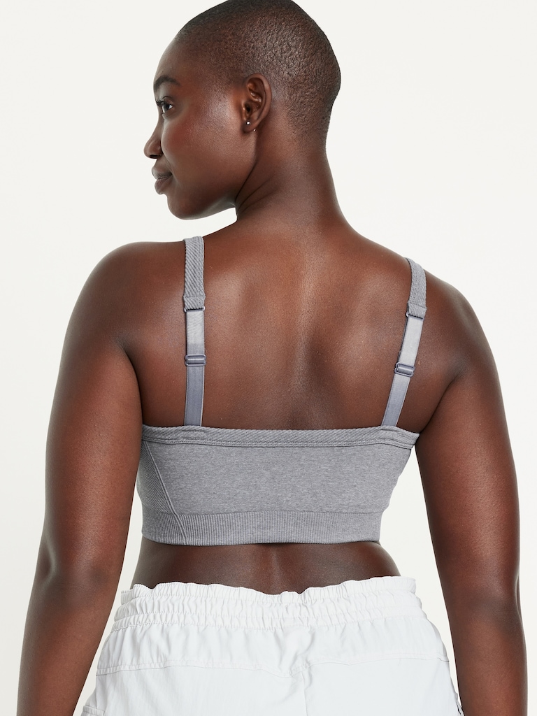 Light Support Fluid Seamless Ribbed Sports Bra