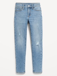 High-Waisted Rockstar 360° Stretch Ripped Jeggings for Girls