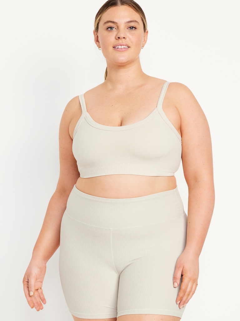 Light Support Fluid Seamless Ribbed Sports Bra