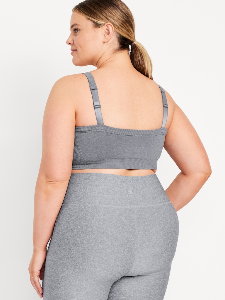 Light Support Fluid Seamless Ribbed Sports Bra