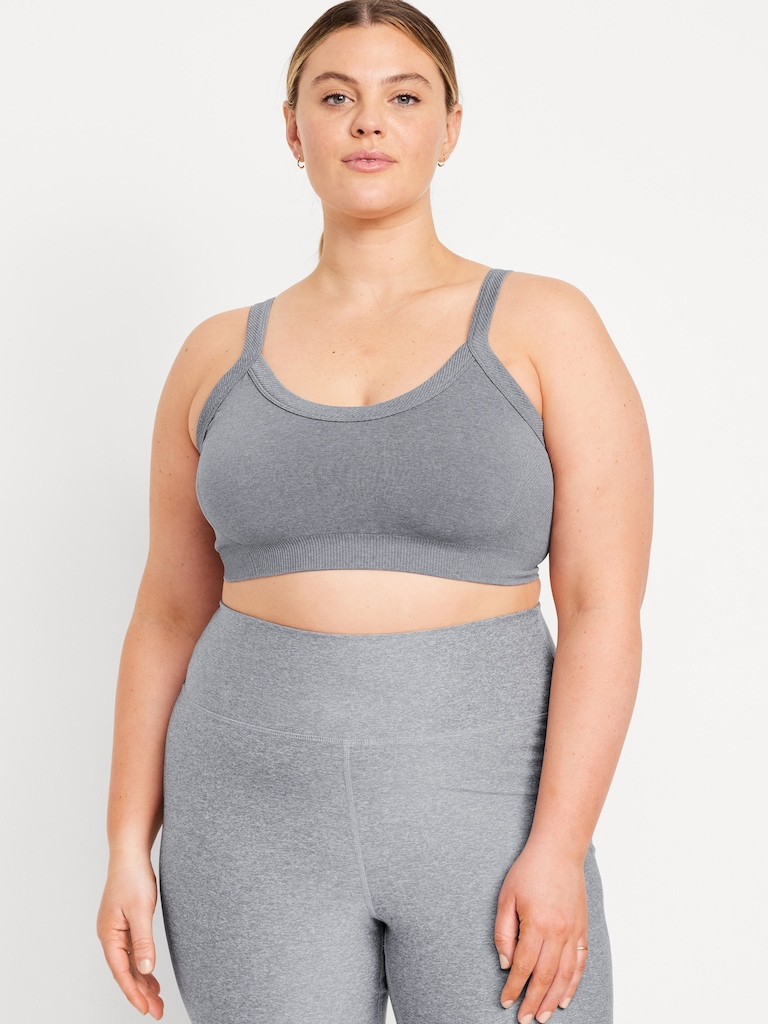 Light Support Fluid Seamless Ribbed Sports Bra