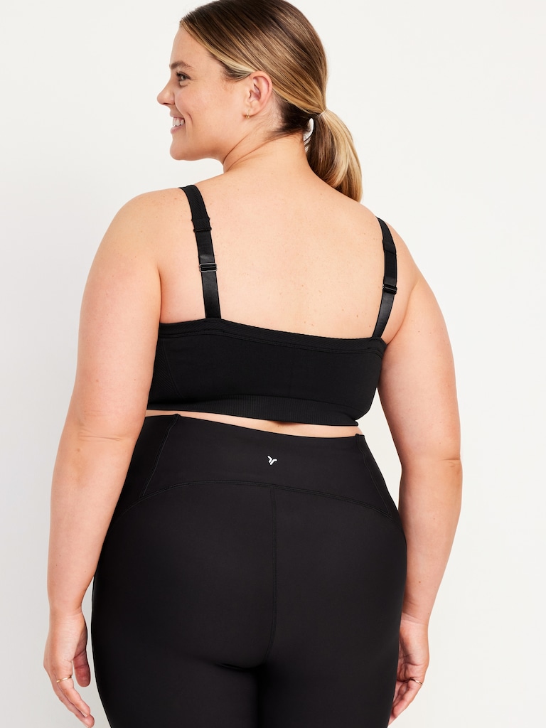 Light Support Fluid Seamless Ribbed Sports Bra