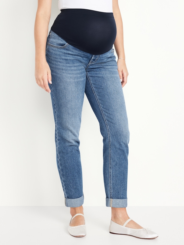 Maternity Full Panel Wow Boyfriend Jeans