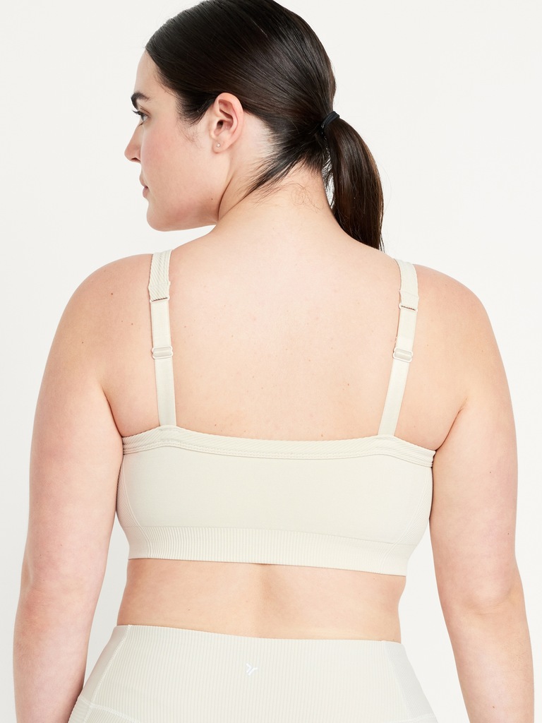 Light Support Fluid Seamless Ribbed Sports Bra