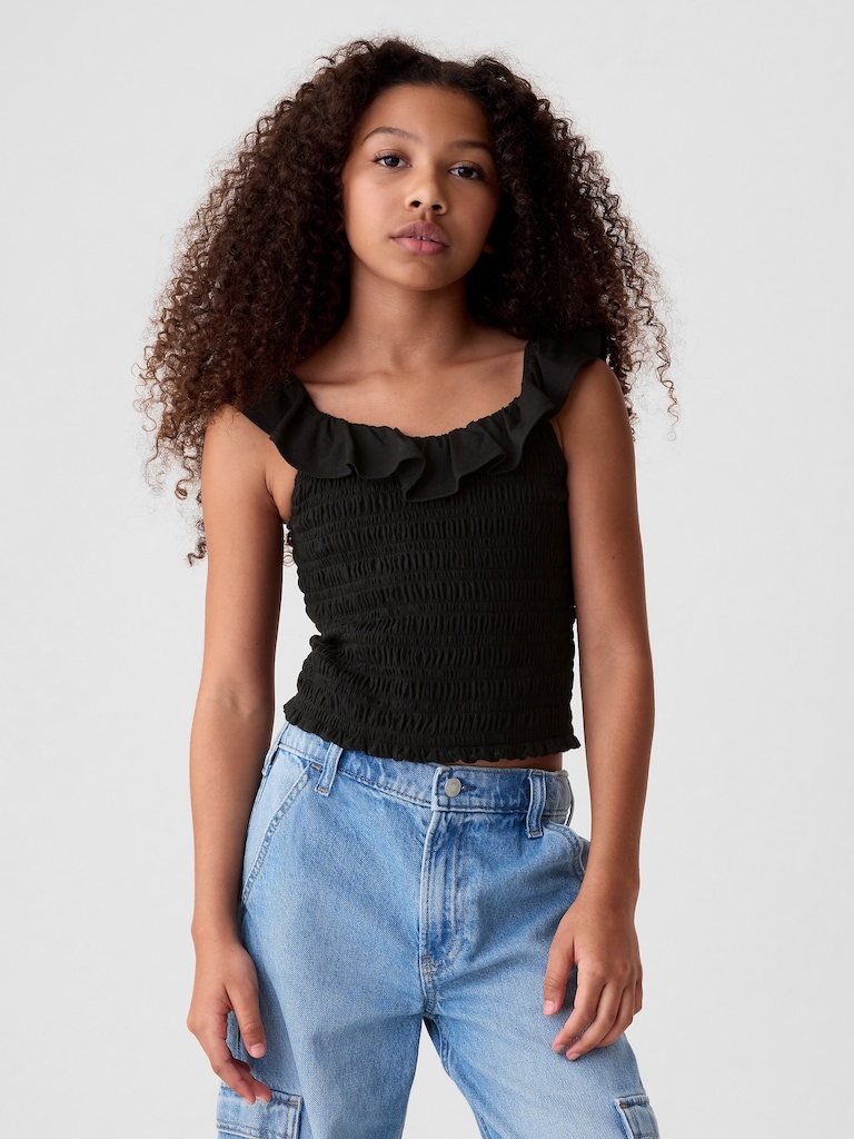 Kids Ruffle Smocked Tank Top