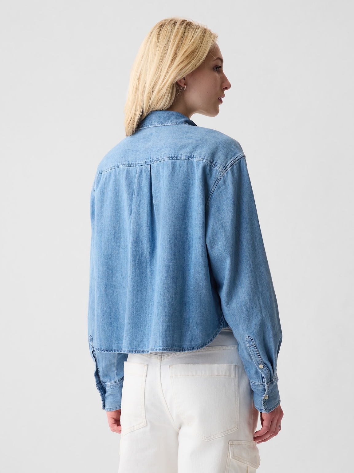 Denim Crop Shirt