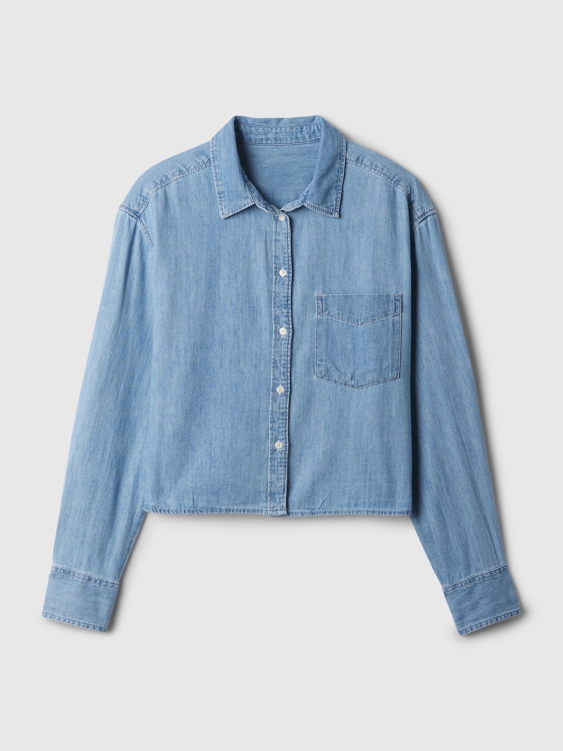 Denim Crop Shirt