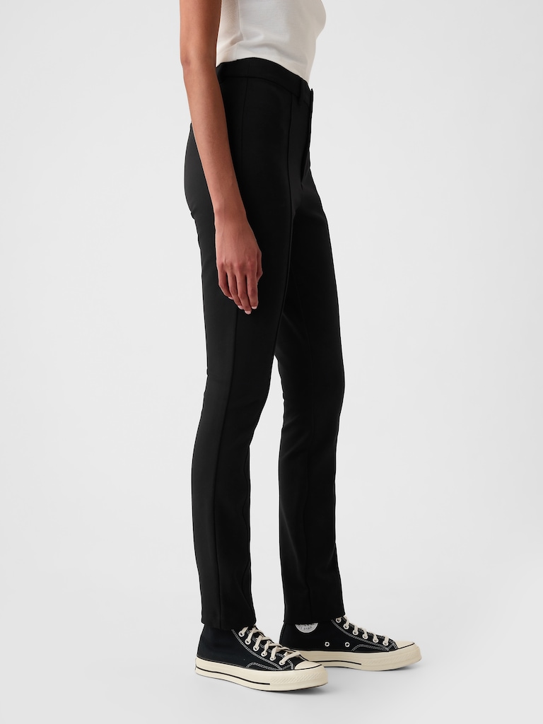 High Rise Double Knit Skinny Pants
