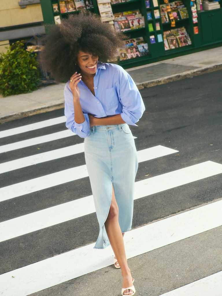 Oversized Button-Down Boyfriend Shirt