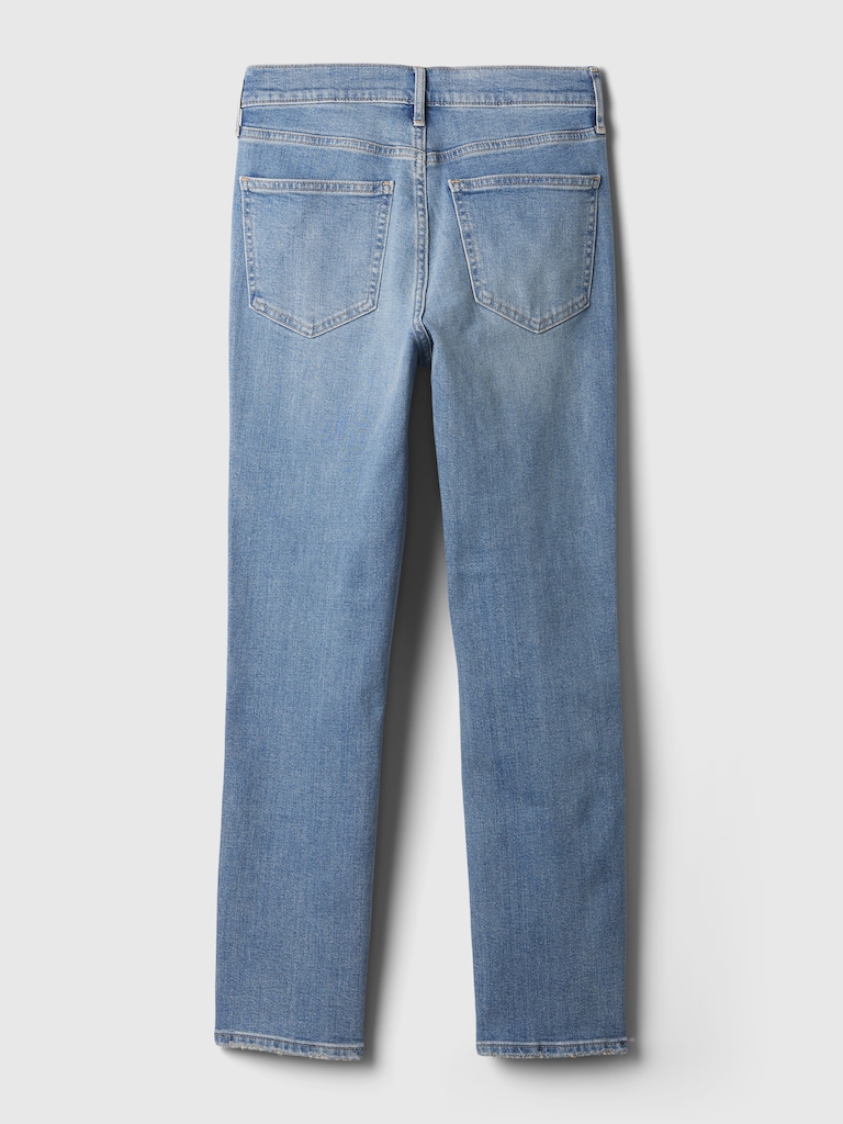 Mid Rise Split-Hem Vintage Slim Jeans