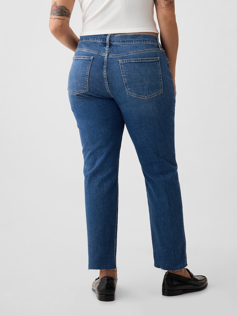 Mid Rise Girlfriend Jeans