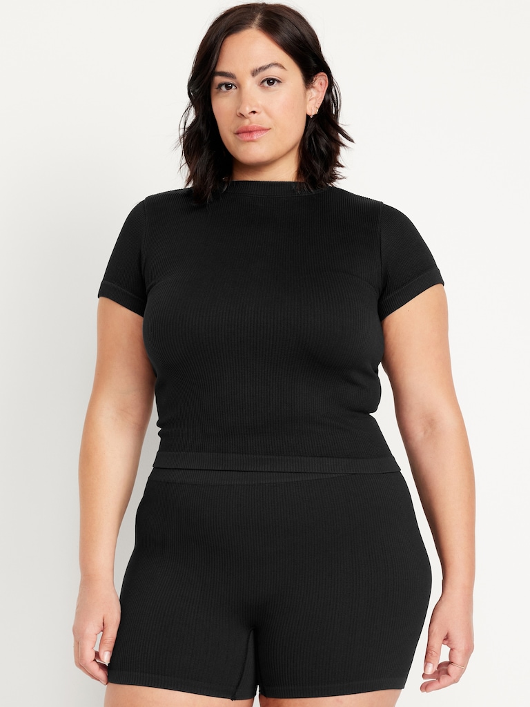 Exhale Seamless Fitted Rib T-Shirt