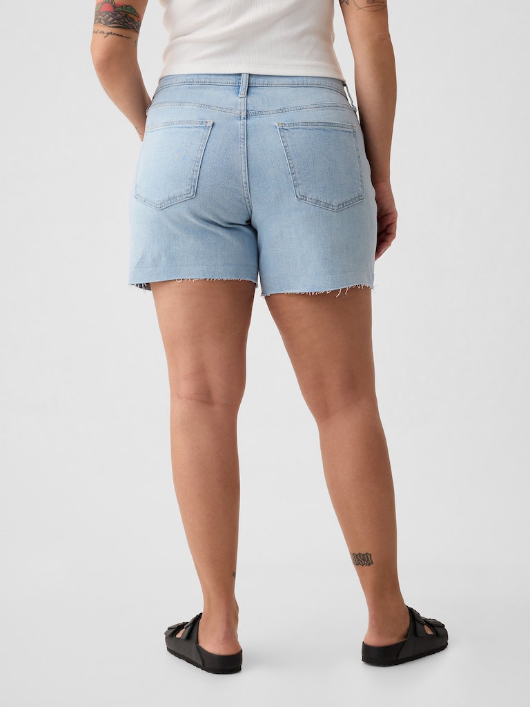 5" Mid Rise Denim Girlfriend Shorts