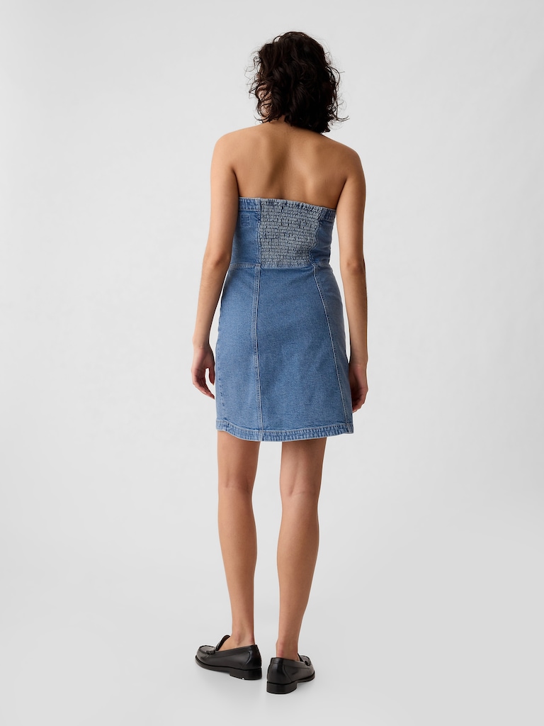 Strapless Denim Mini Dress