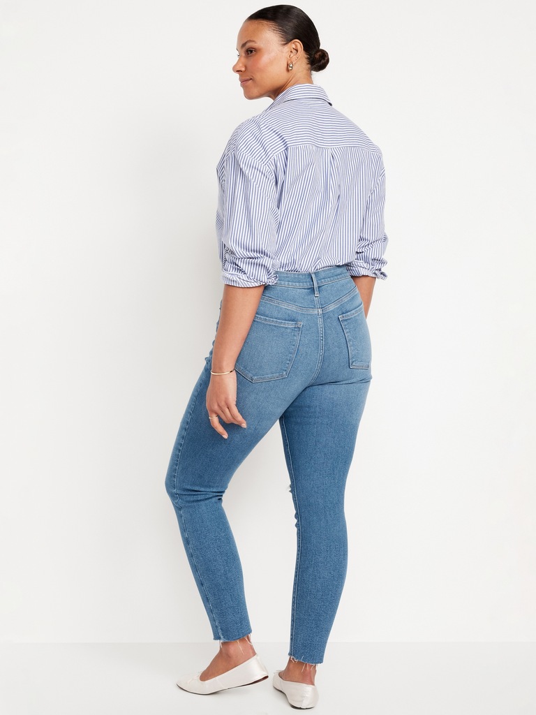 High-Waisted Rockstar Super-Skinny Ankle Jeans