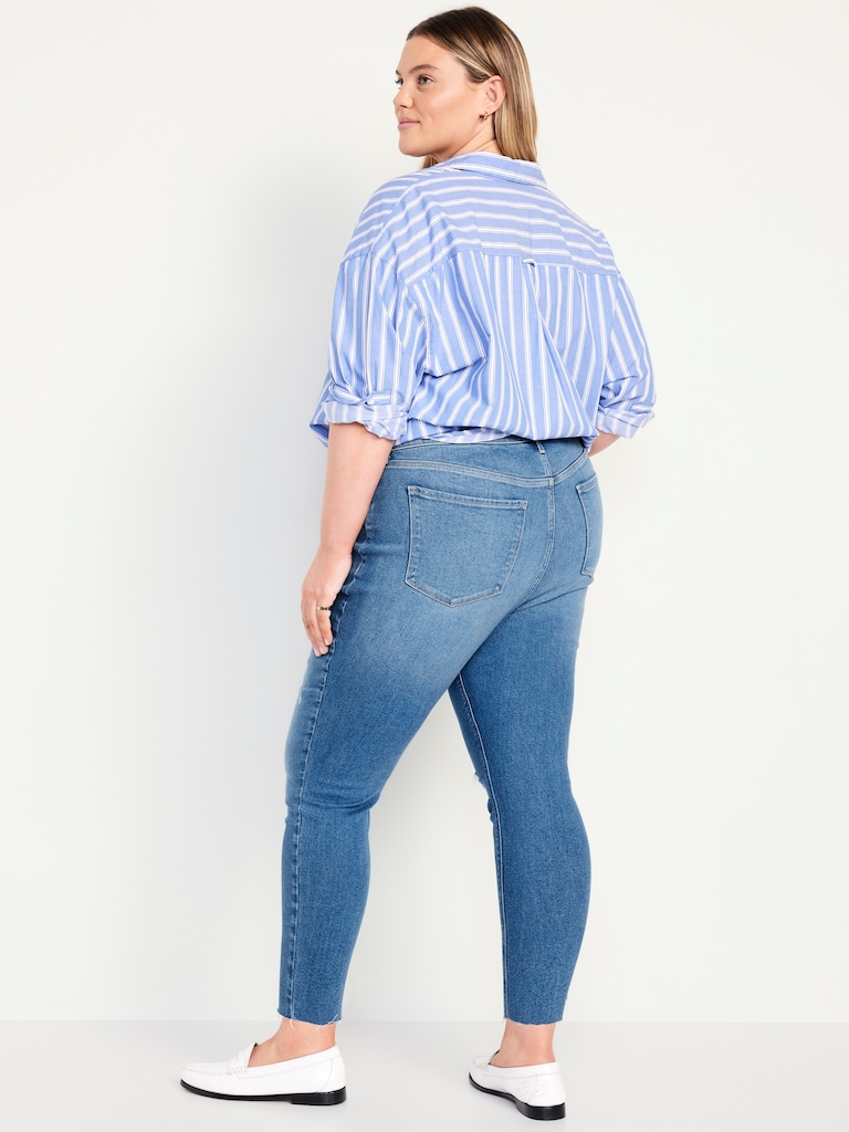 High-Waisted Rockstar Super-Skinny Ankle Jeans