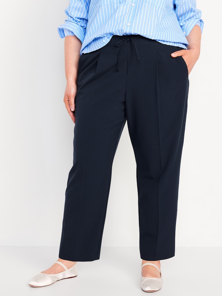 High-Waisted Billie Straight Ankle Trouser