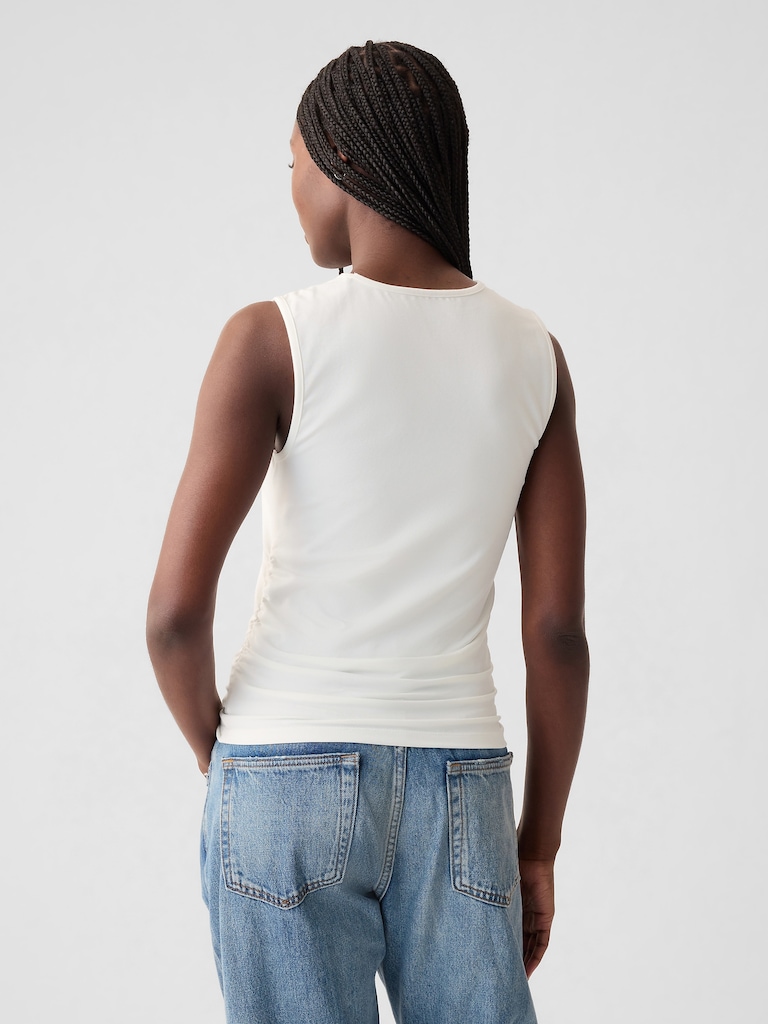 Compact Jersey Cropped Tank Top