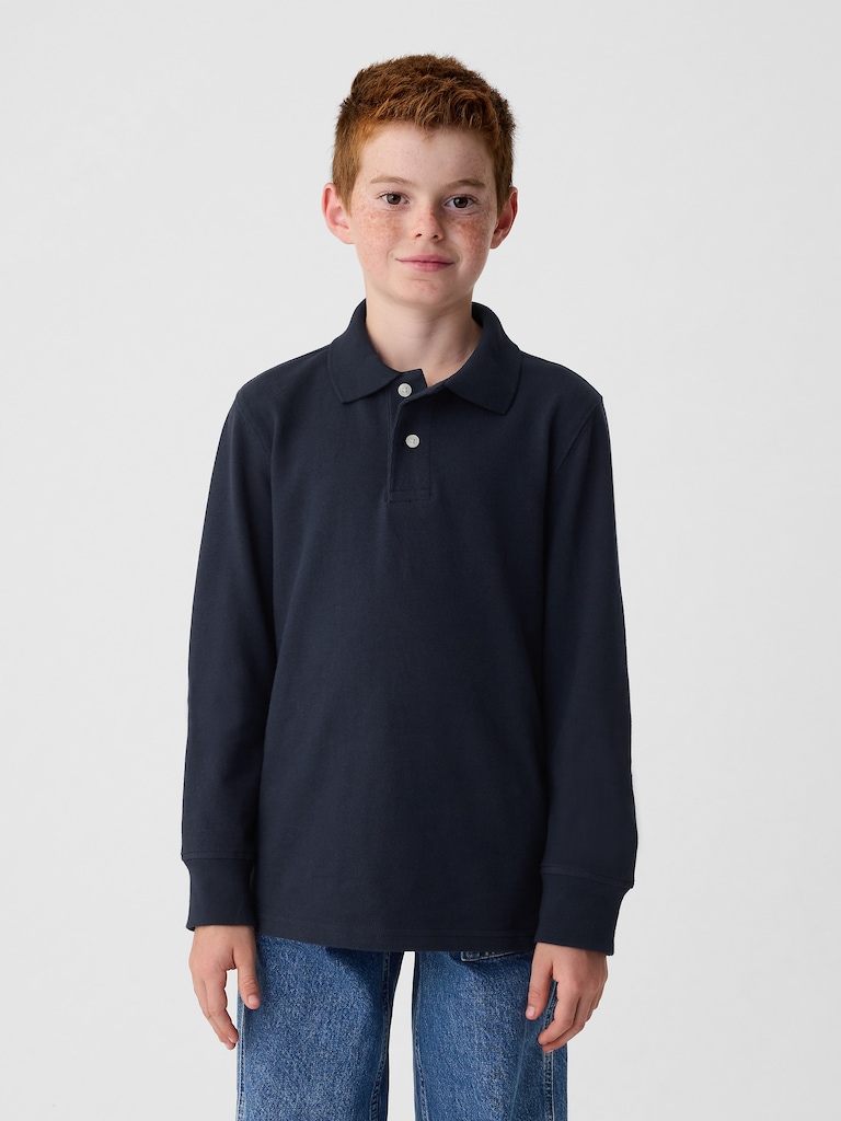 Kids Organic Cotton Uniform Polo Shirt