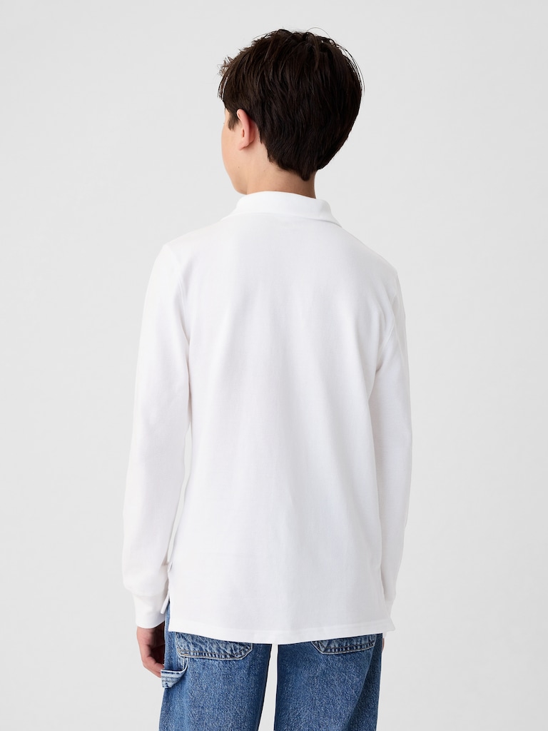 Kids Organic Cotton Uniform Polo Shirt