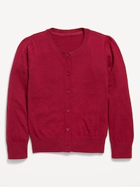 School Uniform Button-Up Cardigan for Girls