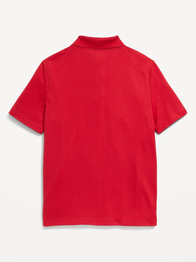 School Uniform Jersey Polo Shirt for Boys