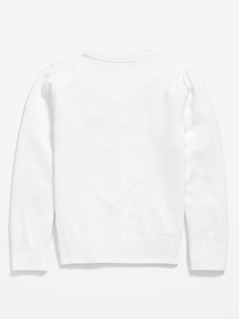 School Uniform Button-Up Cardigan for Girls