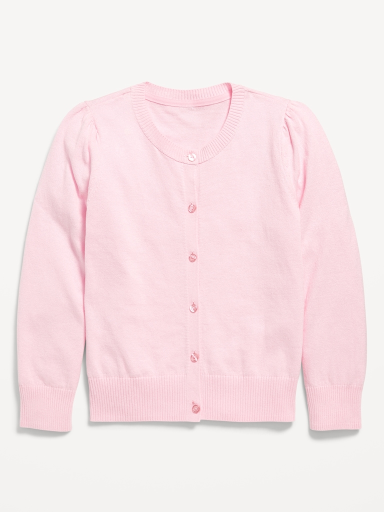 School Uniform Button-Up Cardigan for Girls