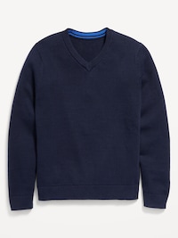 School Uniform Solid V-Neck Sweater for Boys