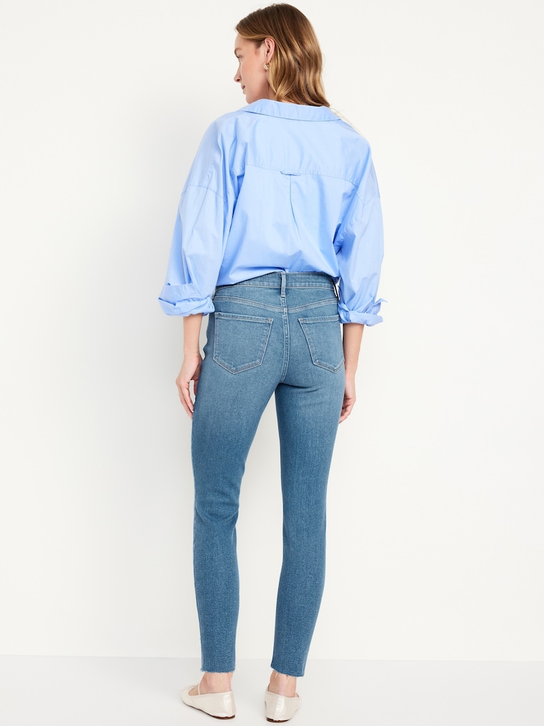 High-Waisted Rockstar Super-Skinny Ankle Jeans