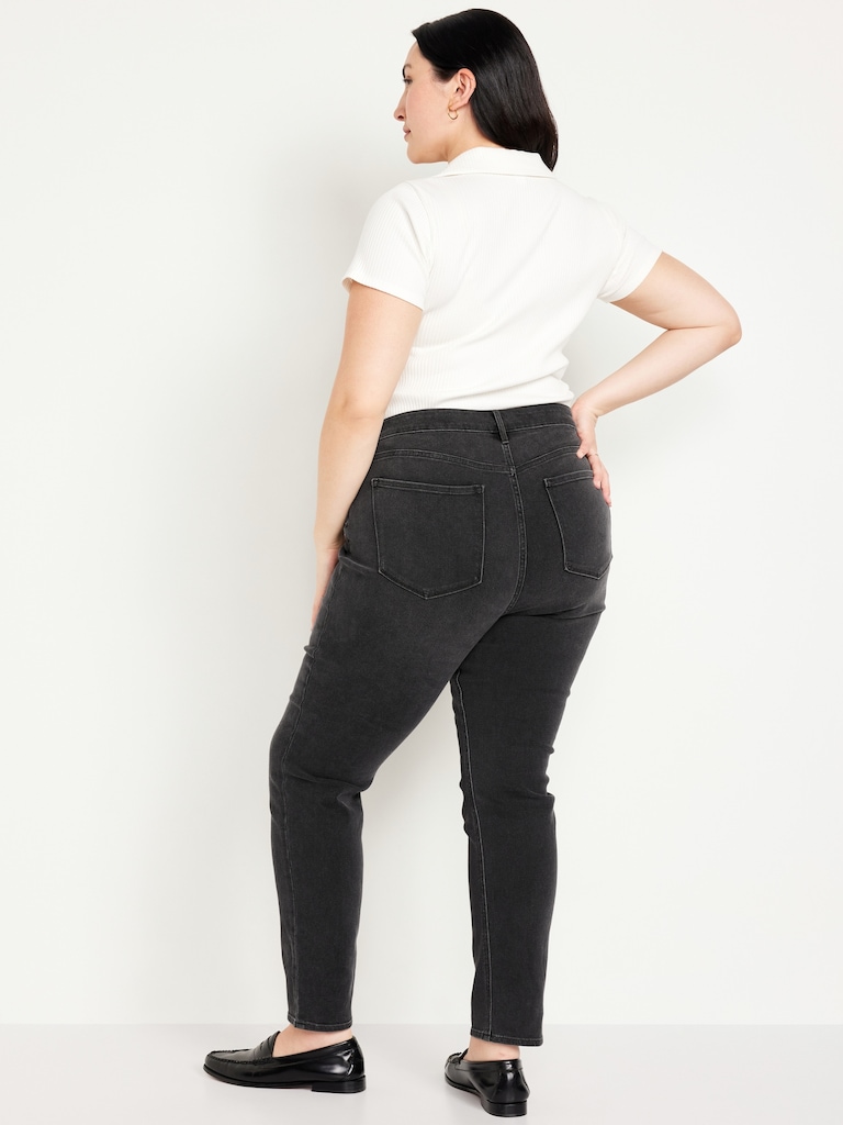 High-Waisted Wow Straight Ankle Jeans