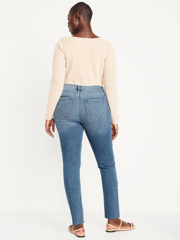 High-Waisted Wow Straight Ankle Jeans