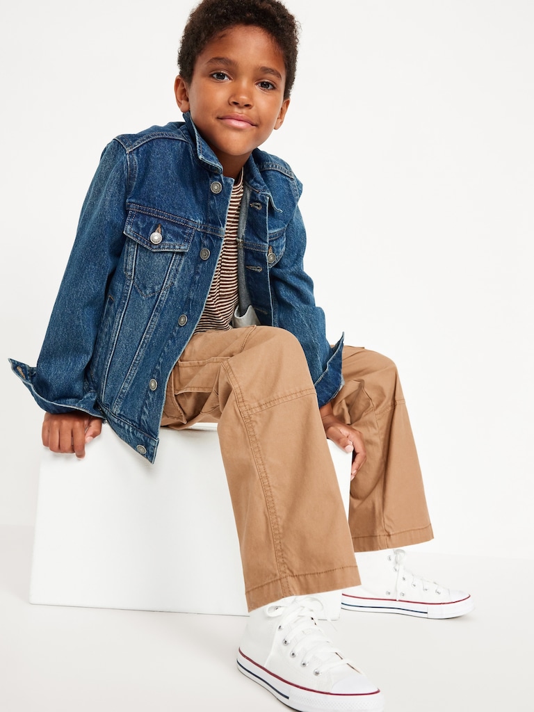 Baggy Non-Stretch Cargo Pants for Boys