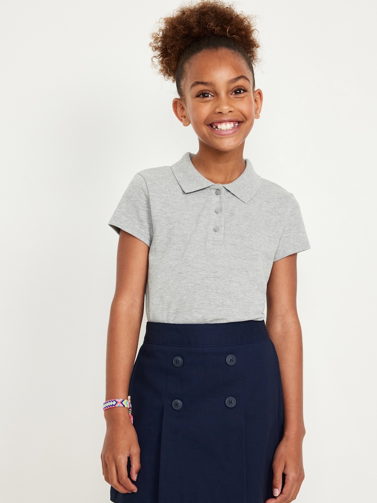 Uniform Pique Polo Shirt for Girls